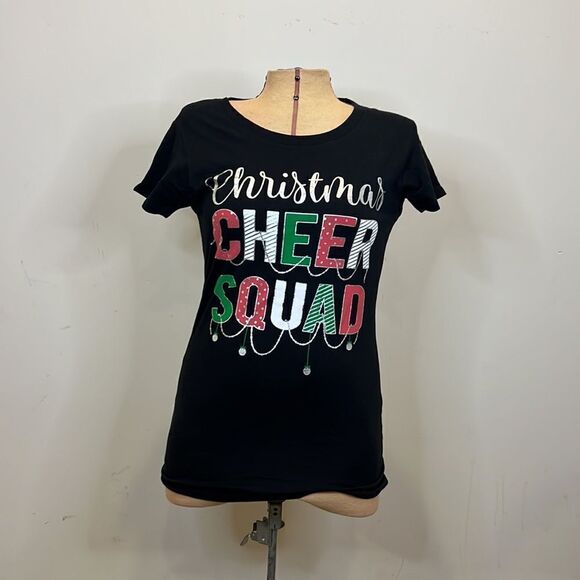 Holiday Time "Christmas Cheer Squad" T-Shirt - Size XS - Picture 3 of 12